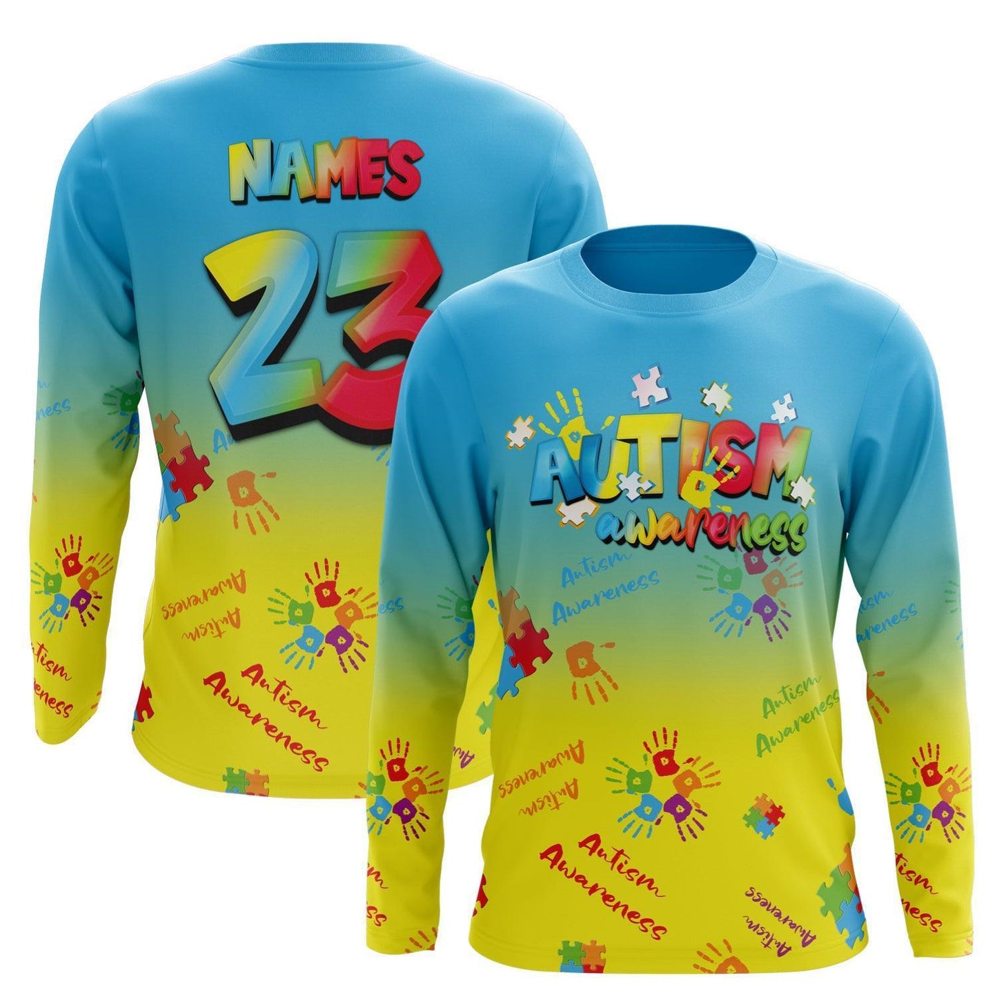 Autism Awareness Long Sleeve Shirt (Customized Buy-In) - Smash It Sports