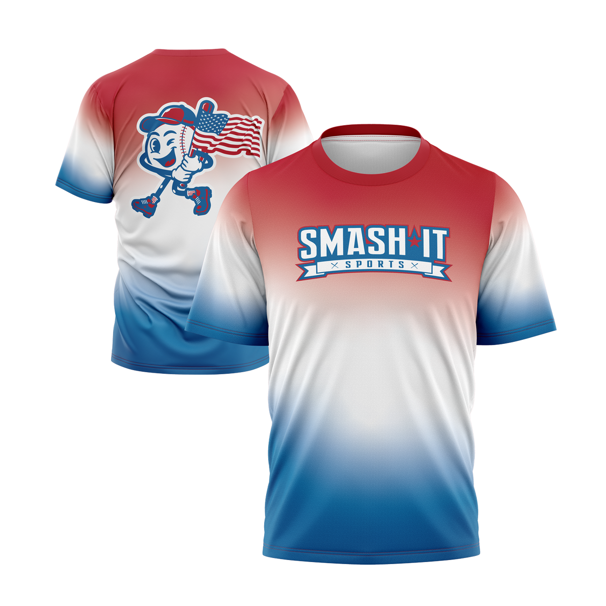 Smash It Sports Short Sleeve Shirt - Freedom Fade – Specs Overview | Smash It Sports | premium