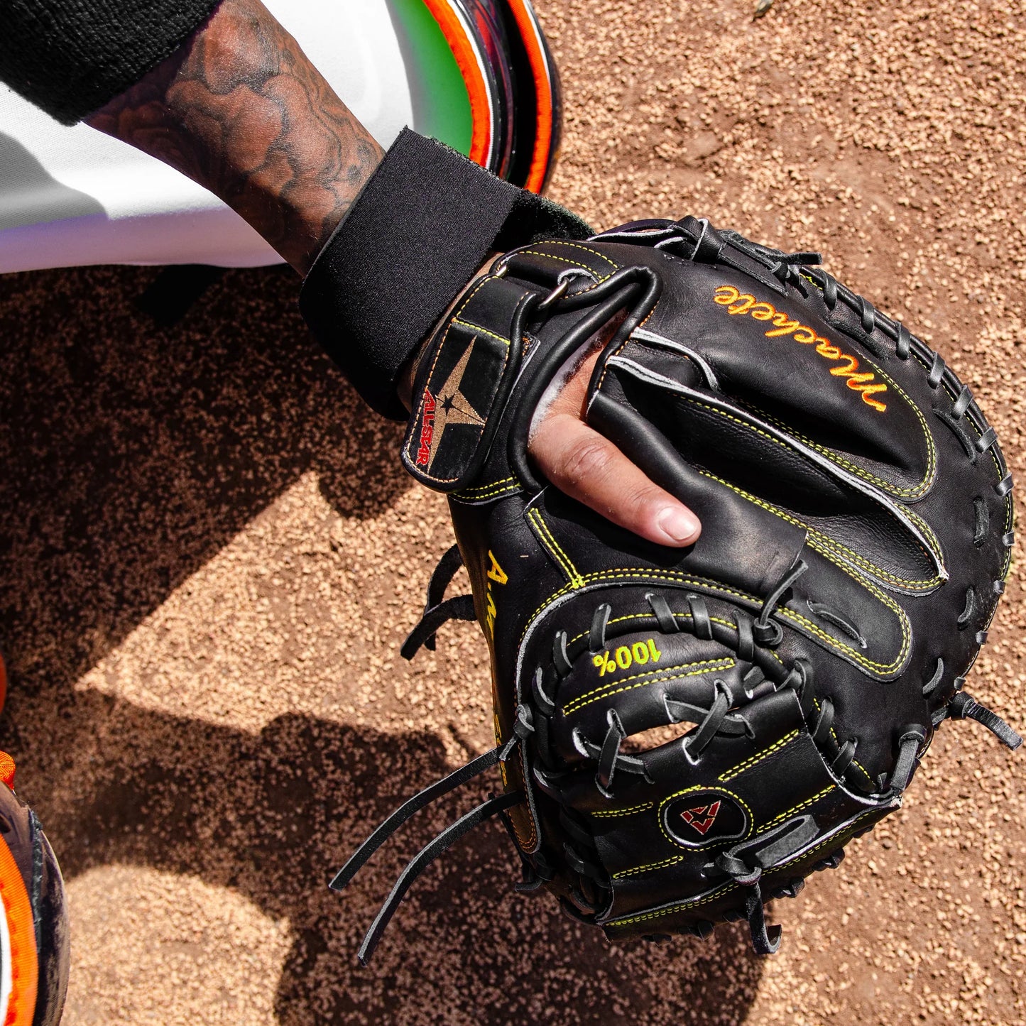All-Star Pro Elite 34" Martin Maldonado Edition Catchers Mitt/Glove – Product View | Smash It Sports | leather, steerhide, pr
