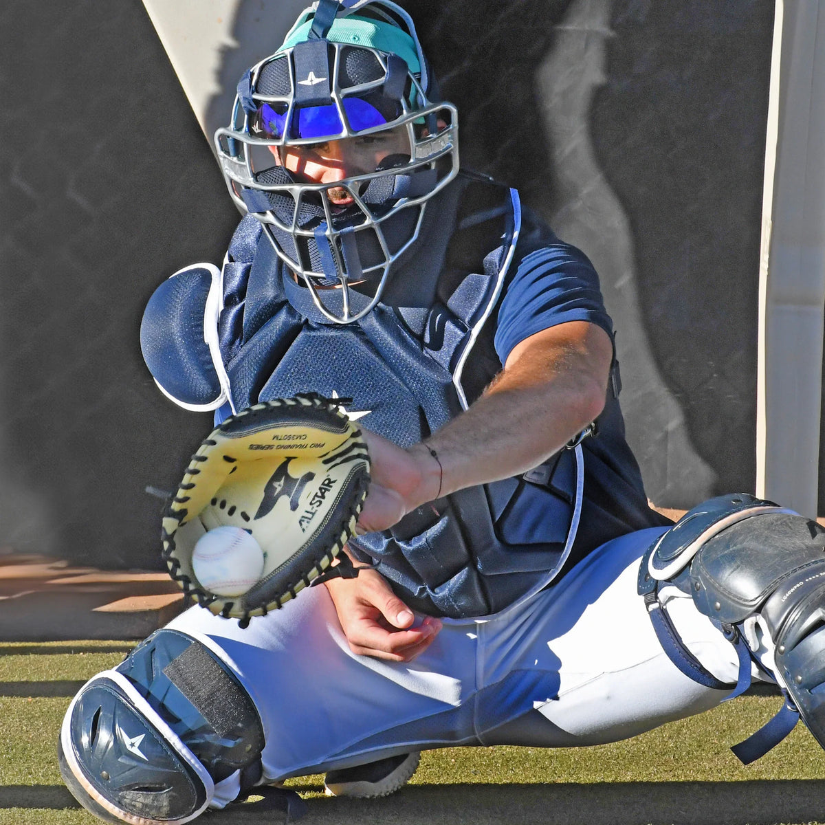 All-Star Mini Anvil 29" Weighted Training Catcher's Mitt/Glove – Product View | Smash It Sports | leather, pro, pocket
