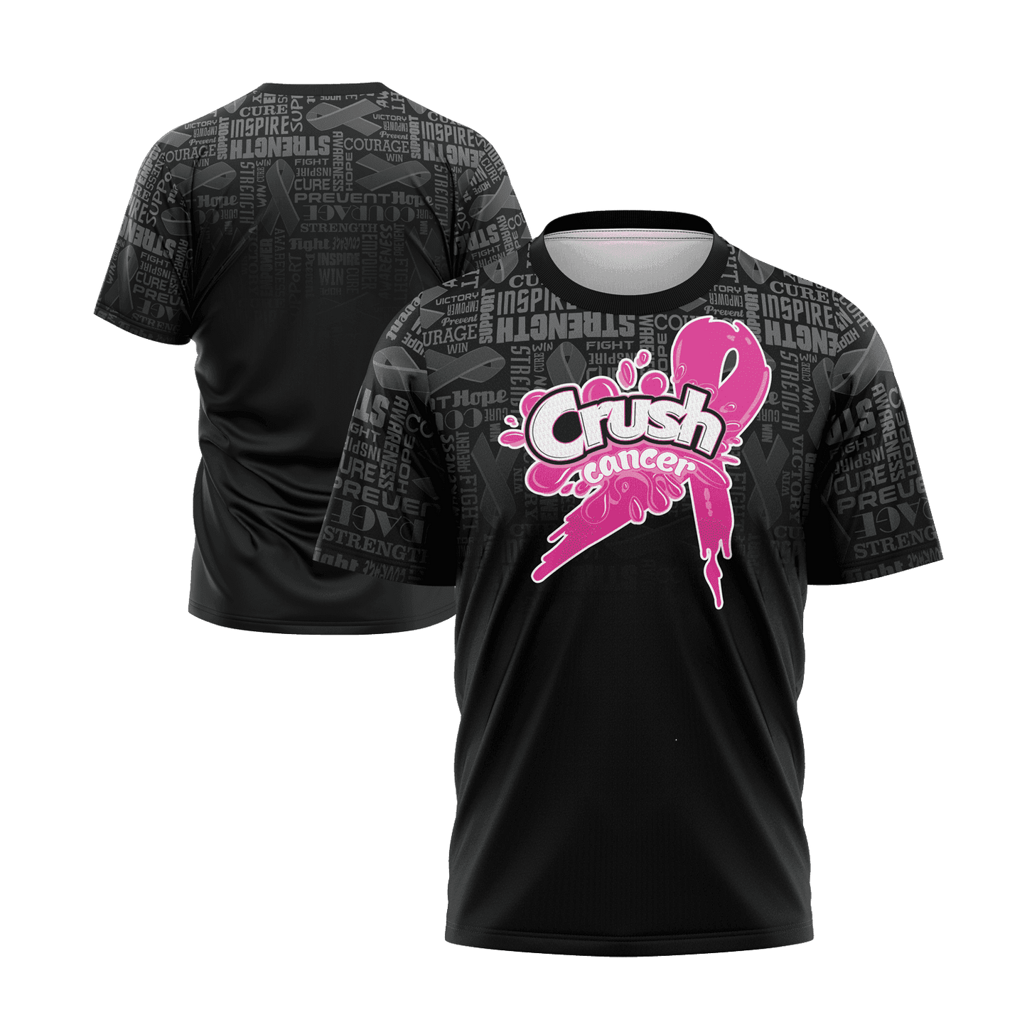 Crush Cancer Short Sleeve Shirt - Breast Cancer – Specs Overview | Smash It Sports | premium