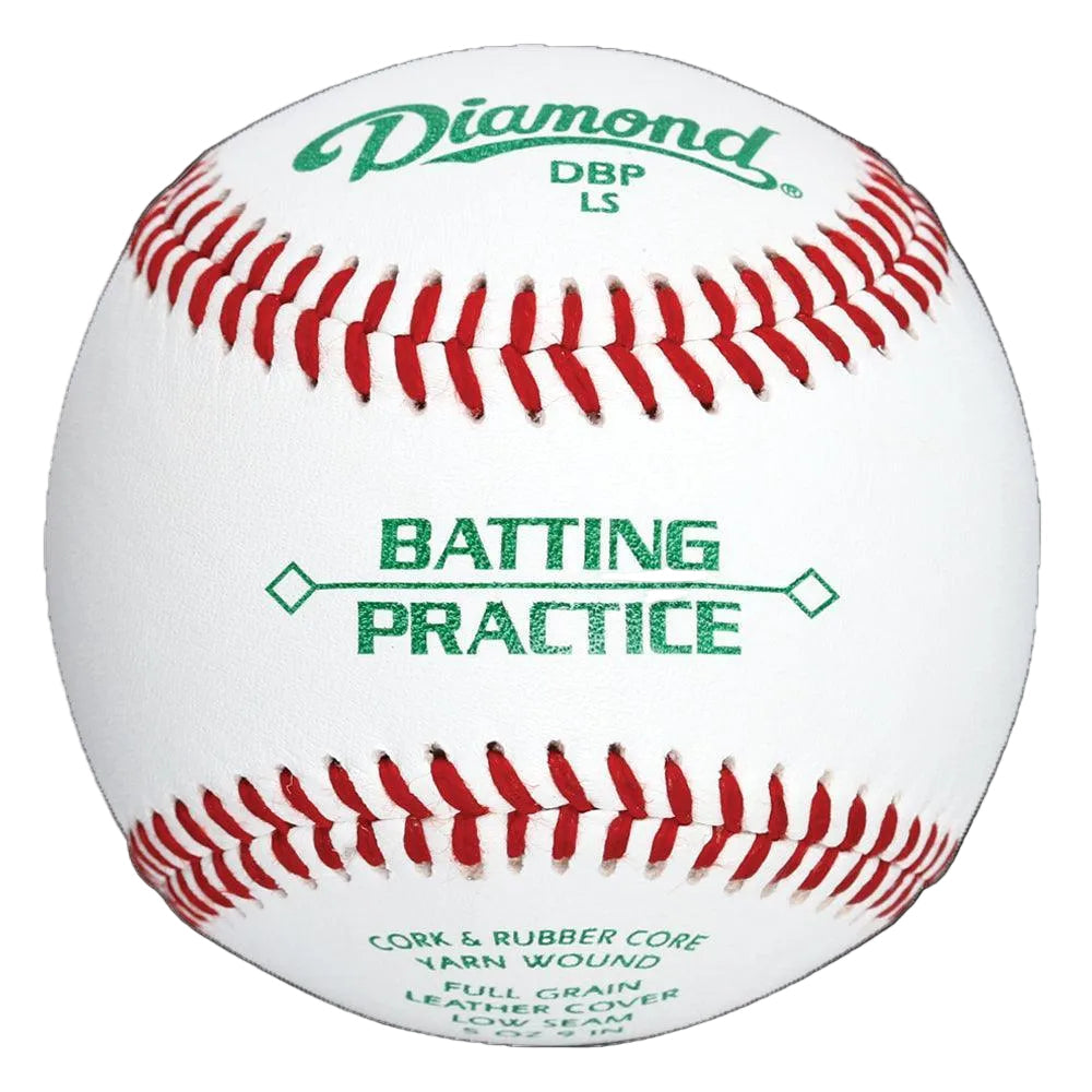 Diamond Sports Batting Practice Baseballs: DBP-LS – Product View | Smash It Sports | leather, core, seam