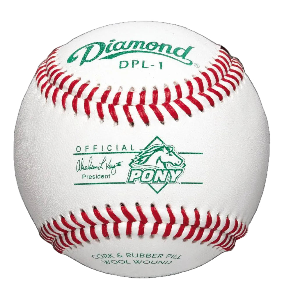 Diamond Sports Pony League Competition Grade Baseballs: DPL-1 – Product View | Smash It Sports | leather, core