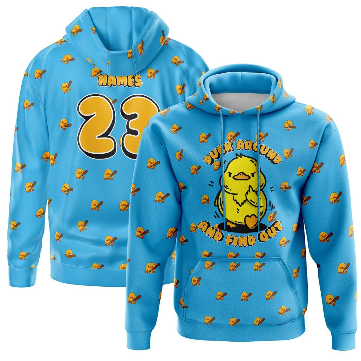 Duck Around and Find Out Hoodie (Customized Buy-In) – Product View | Smash It Sports | pro