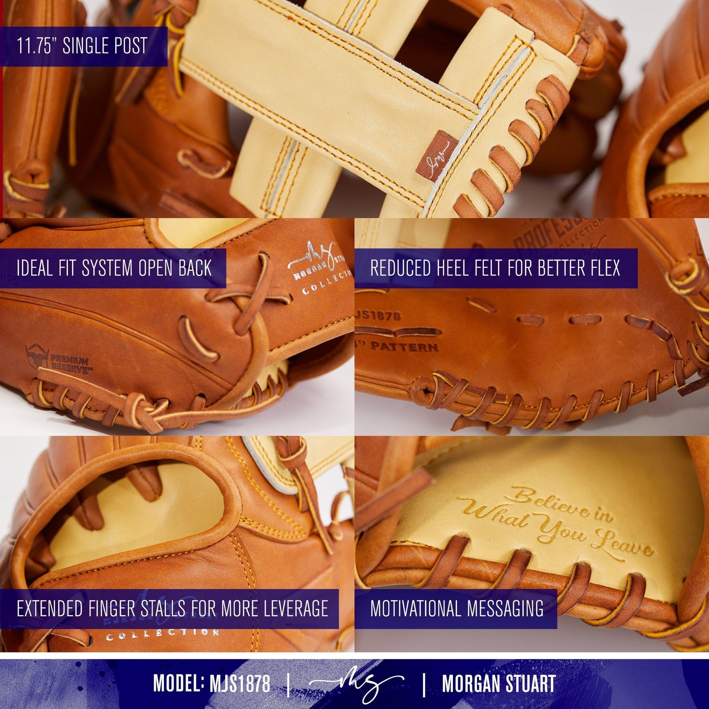 Easton Morgan Stuart Signature Model 11.75" Fastpitch Glove MJS1878 – Third View | Smash It Sports