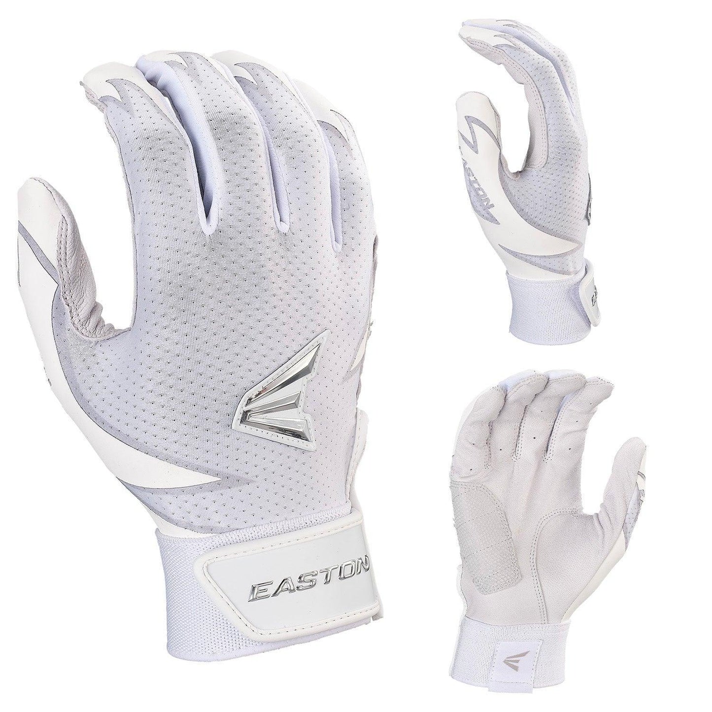 Easton Pro Series Slowpitch Batting Gloves - White – Primary View | Smash It Sports