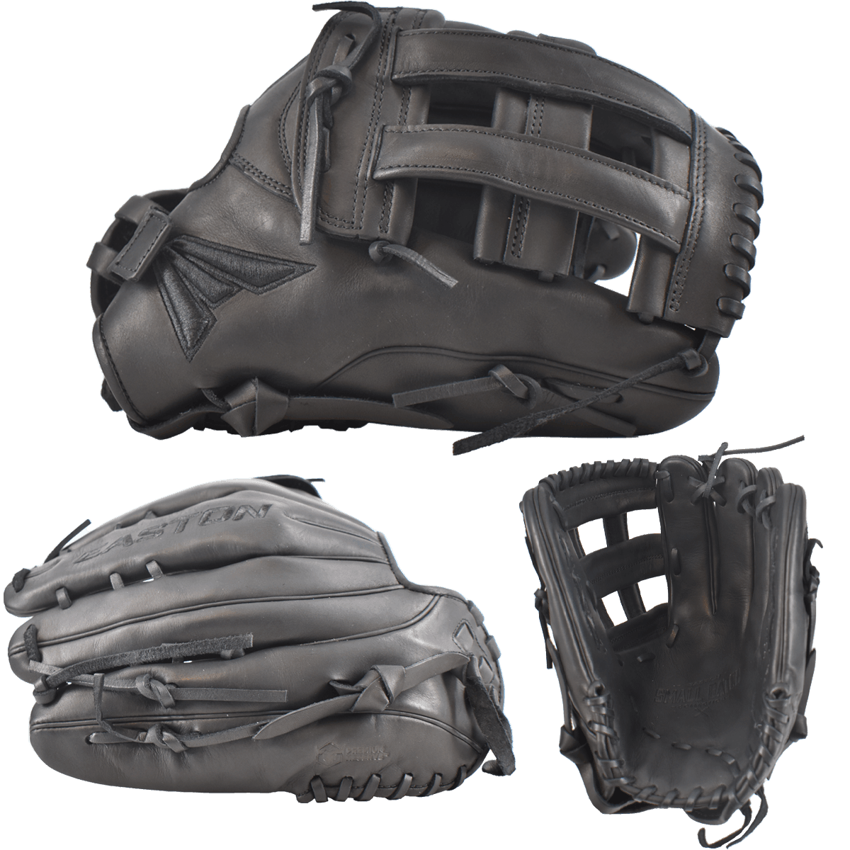Easton Small Batch No. 71 Slowpitch Softball Glove - Blackout – Specs Overview | Smash It Sports | leather, cowhide, pro