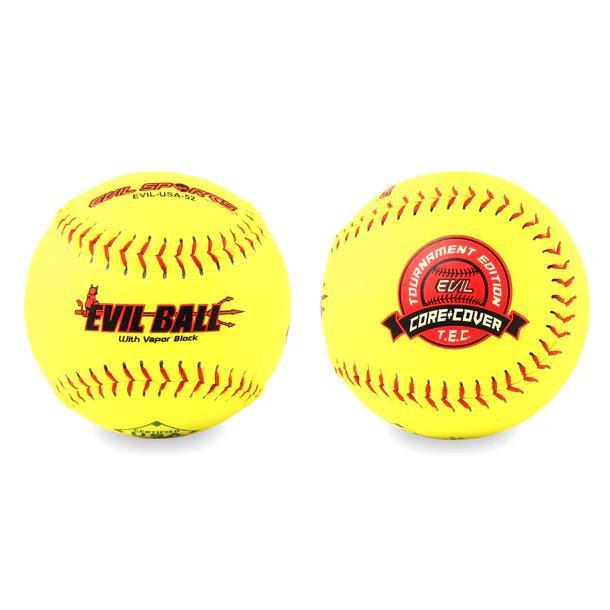 Evil Sports 52/300 Distance Tournament Edition USA/ASA 12" Slowpitch Softballs – Product View | Smash It Sports