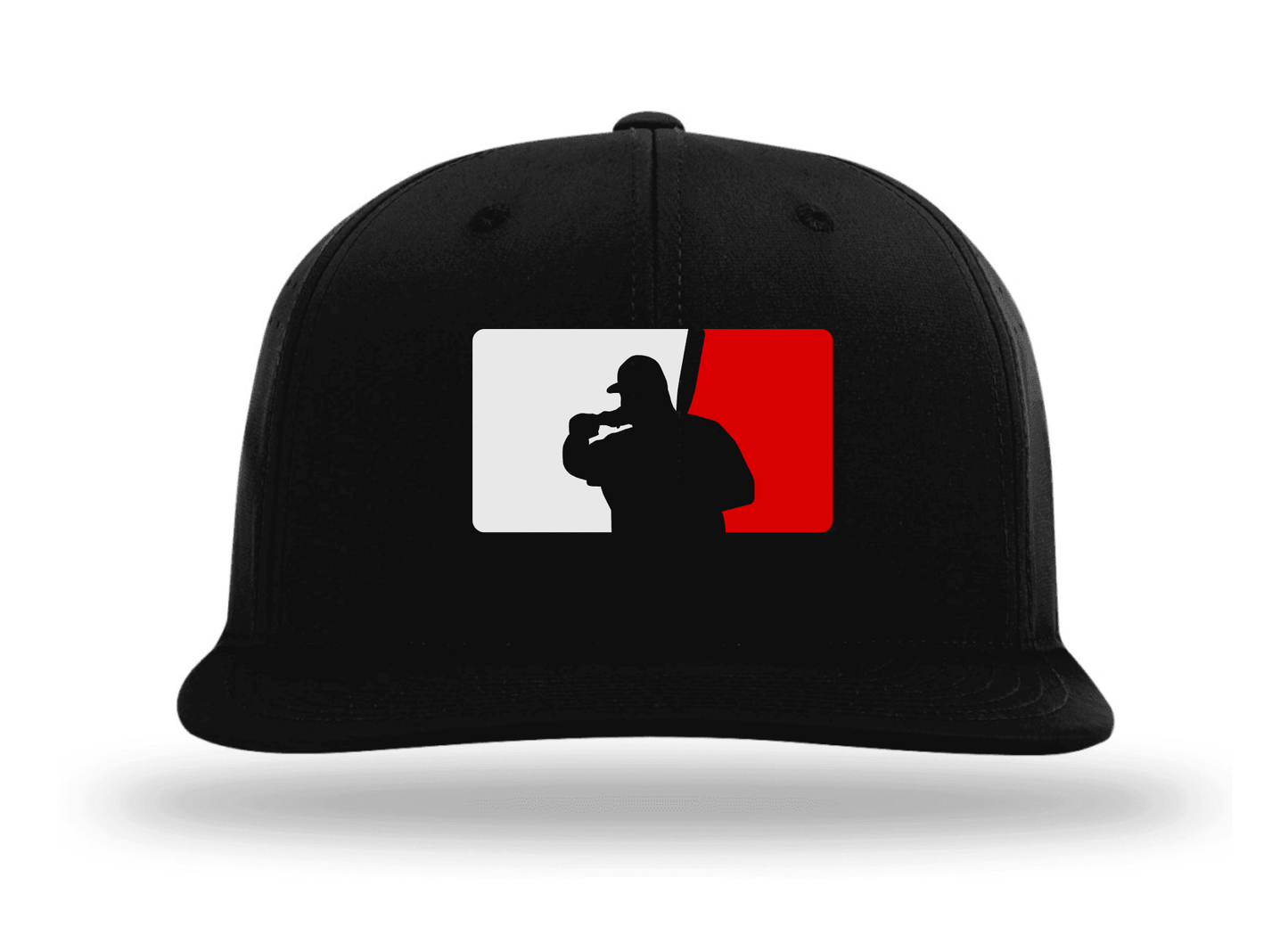 Fat Guy BP Fitted Hat - PTS30 (Black/White/Red) - Smash It Sports