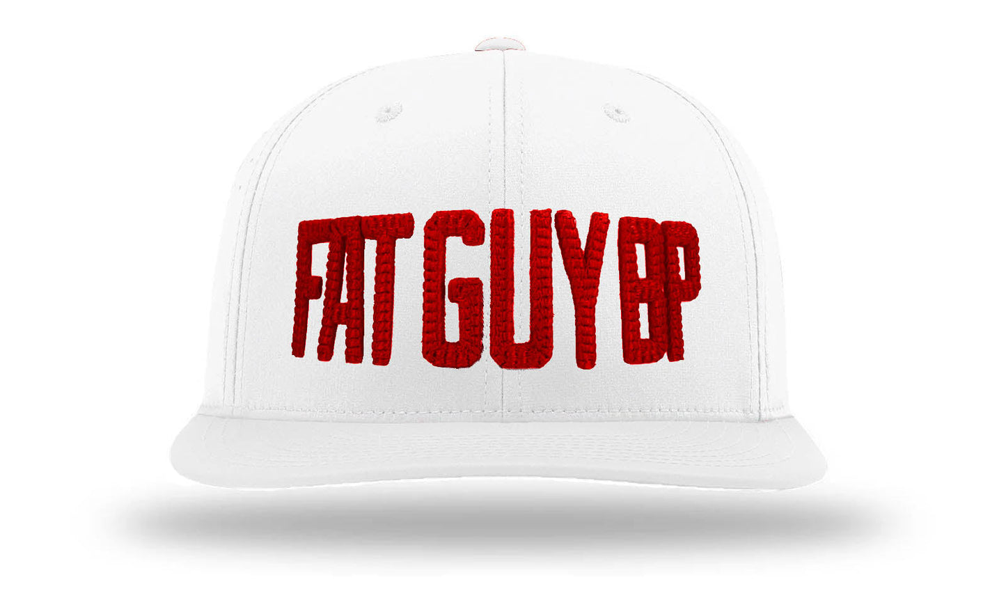 Fat Guy BP Fitted Hat - PTS30 (White/Red)