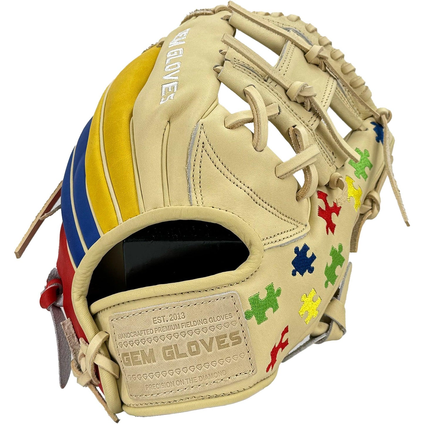 Gem Gloves Baseball Fielding Glove - GEM041 Autism Awareness - Smash It Sports