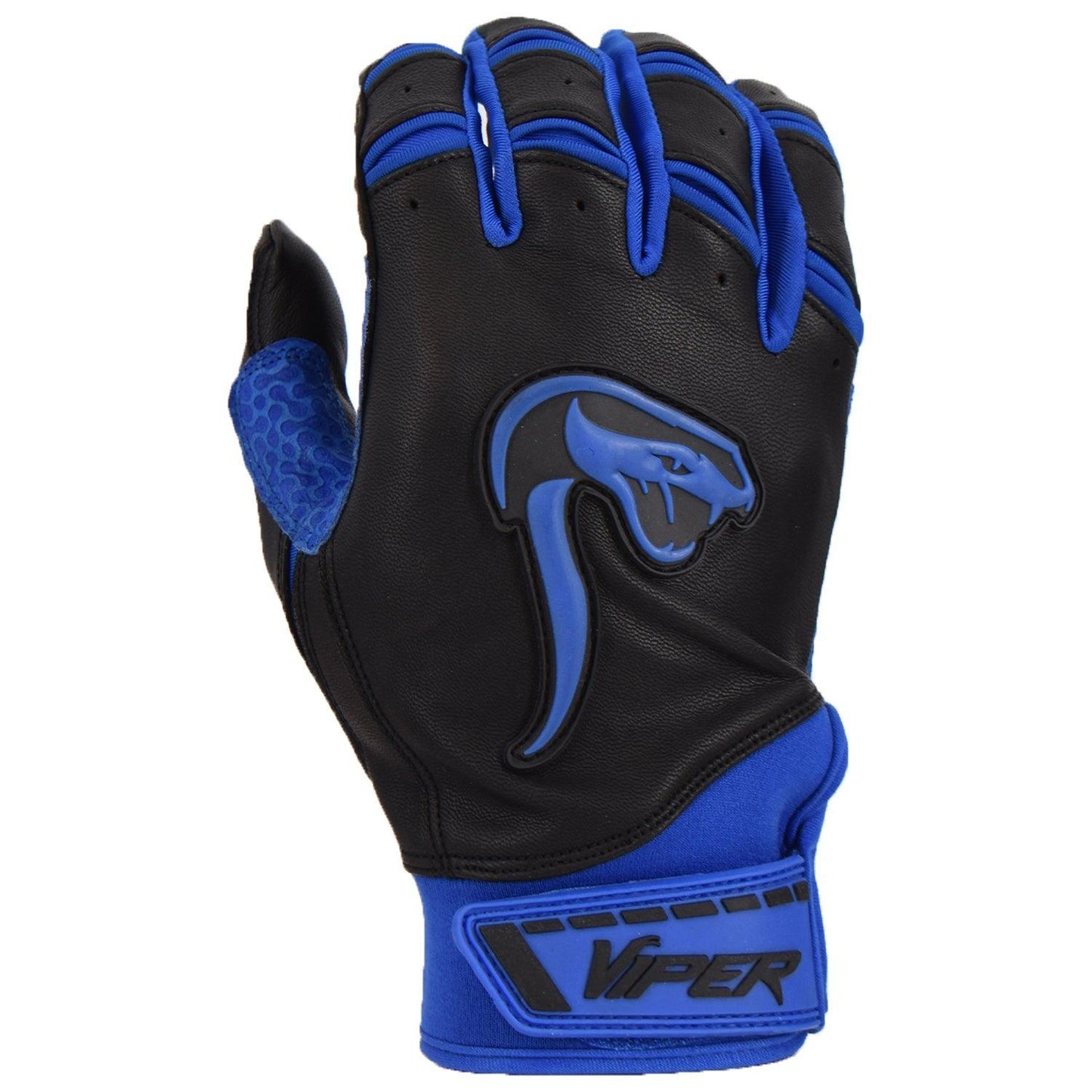 Grindstone Short Cuff Batting Glove - Black/Royal Blue – Primary View | Smash It Sports | This, Viper, Grindstone