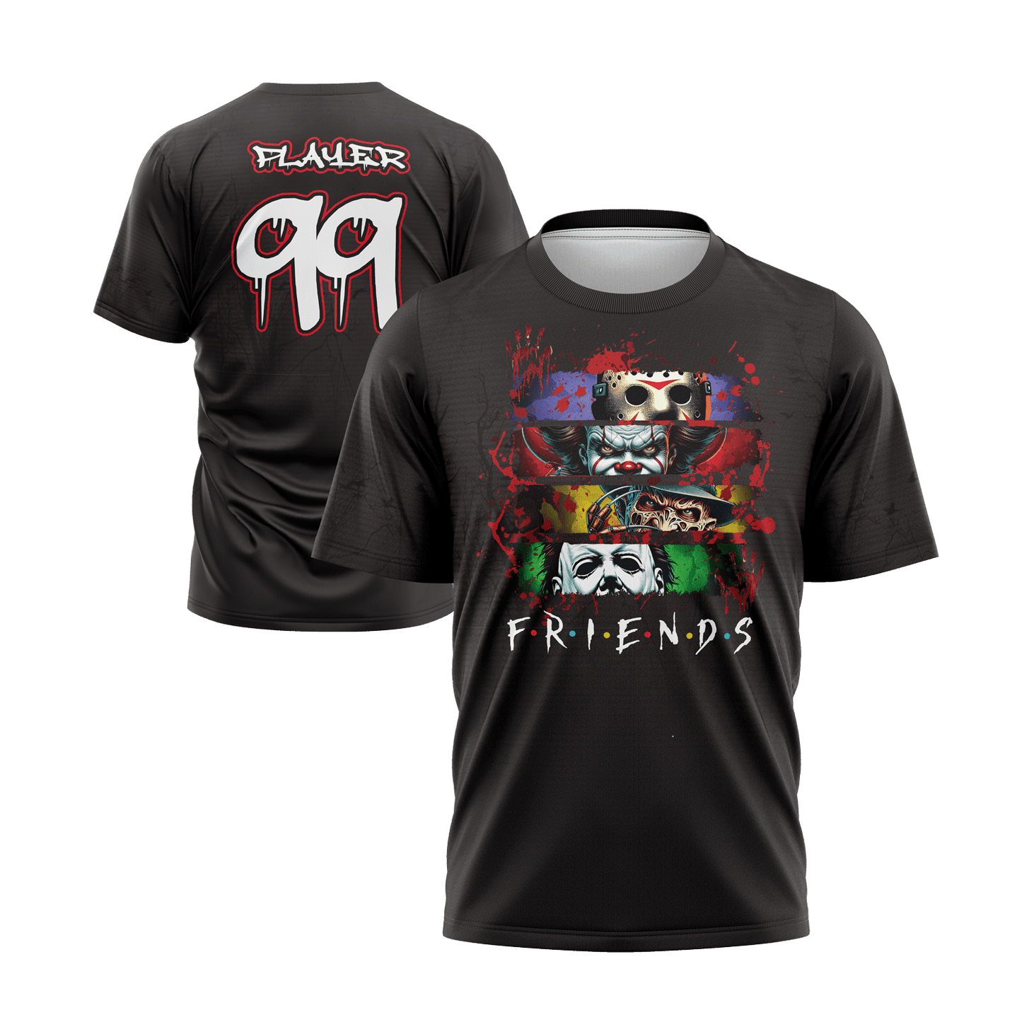 Halloween Friends Short Sleeve Jersey (Customized Buy-In) - Smash It Sports