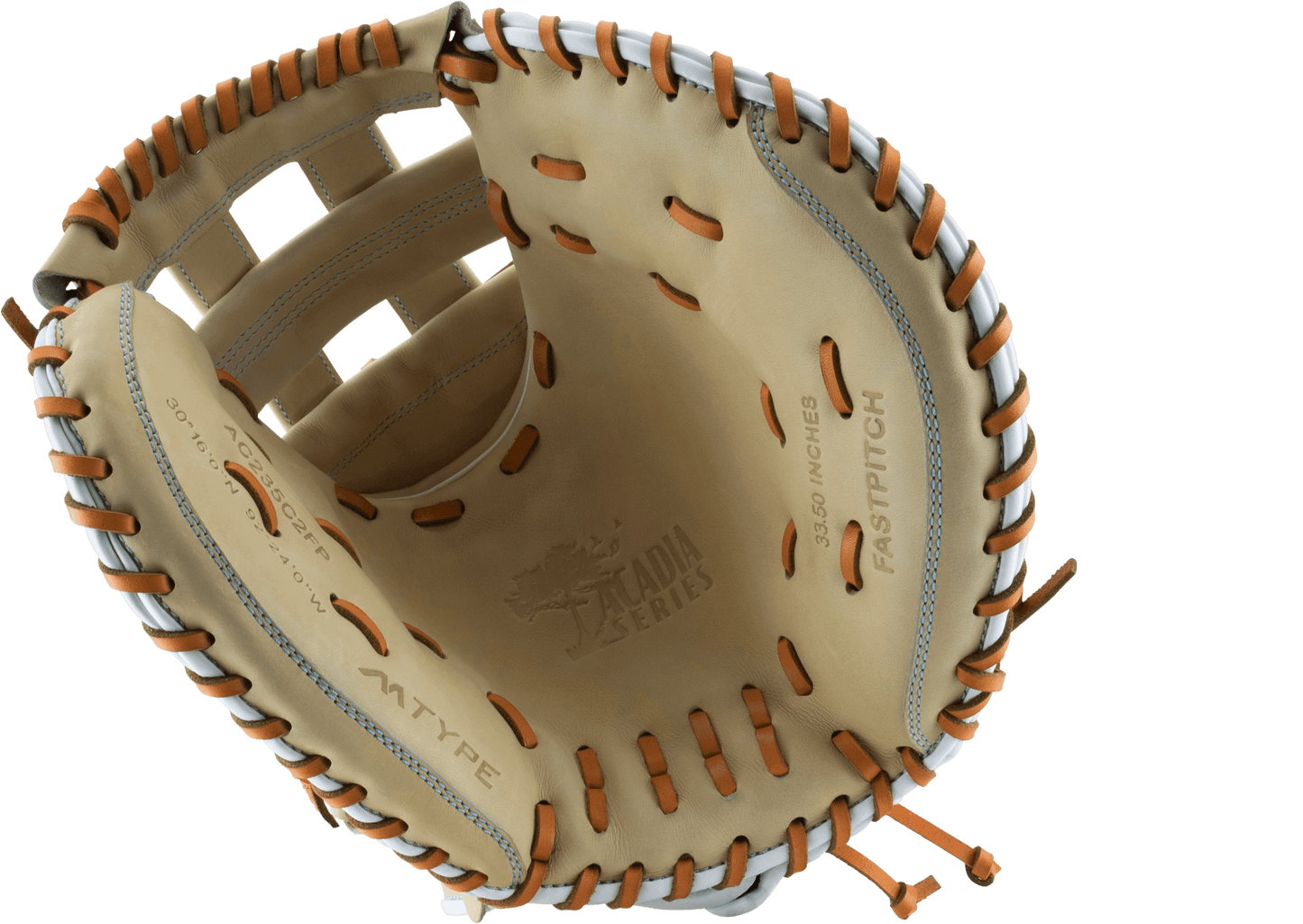 Marucci Acadia 33.5" Fastpitch Softball Catchers Mitt/Glove - MFG3AC230C2FP-CM – Specs Overview | Smash It Sports | leather,