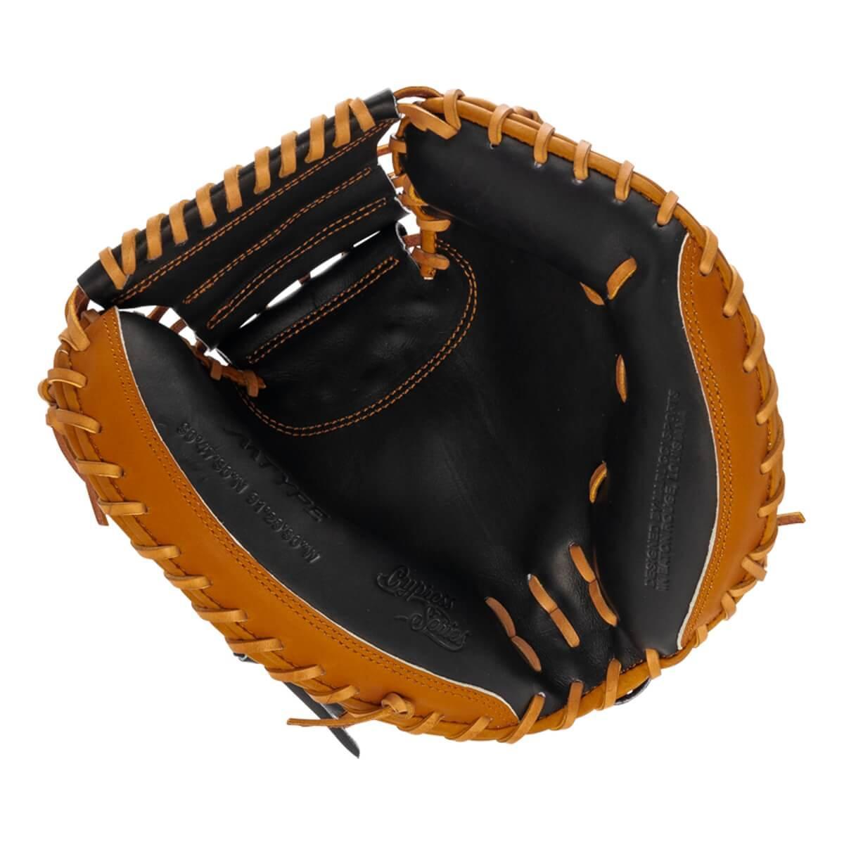 Marucci Cypress 33.5" Baseball Catcher's Mitt/Glove - MFG2CY235C1-BK/TF – Product View | Smash It Sports | leather, steerhide