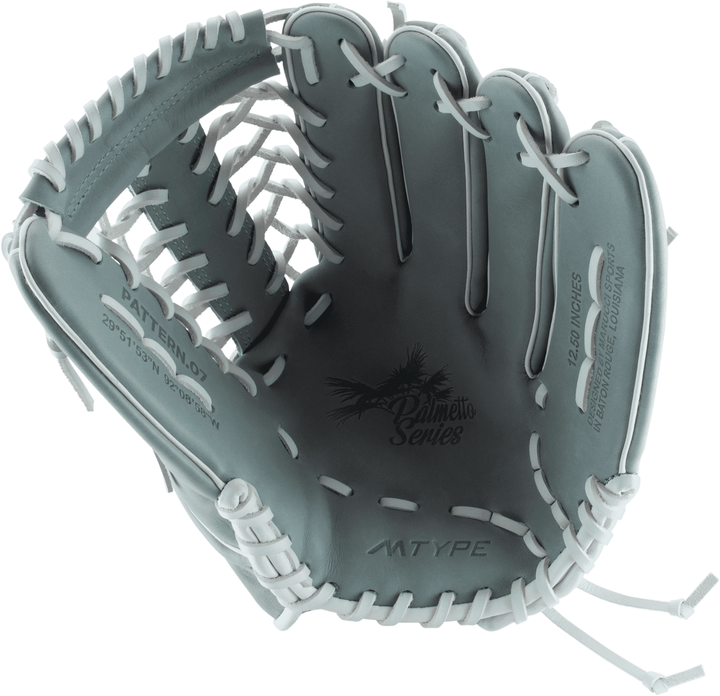 Marucci Palmetto 12.5" Fastpitch Softball Glove - MFG3PL77A6FP-GY – Specs Overview | Smash It Sports | leather, steerhide, pr
