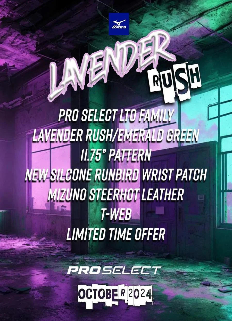Mizuno Limited Edition Pro Select Lavender Rush 11.75" Baseball Fielding Glove - GPS-50D – Product View | Smash It Sports | l