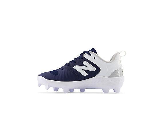 New Balance Women's Fresh Foam Velo V3 Molded Softball Cleats - Navy with White - SPVELON3 – Second View | Smash It Sports