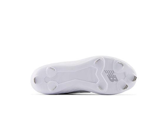 New Balance Women's VELO v3 Metal Fastpitch Softball Cleats - Grey with White - SMVELOG3 – Fourth View | Smash It Sports