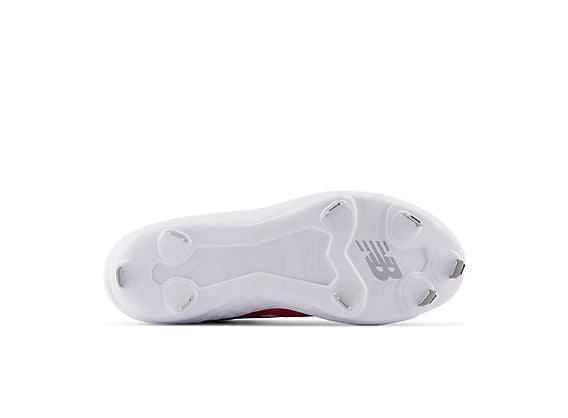 New Balance Women's VELO v3 Metal Fastpitch Softball Cleats - Red with White - SMVELOR3 – Fourth View | Smash It Sports