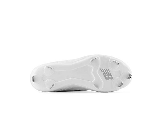 New Balance Women's VELO v3 Metal Fastpitch Softball Cleats - White with Rain Cloud - SMVELOW3 – Fourth View | Smash It Sport
