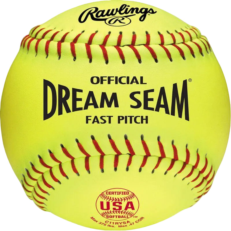 Rawlings 11" ASA/USA Dream Seam Synthetic Fastpitch Softballs C11RYSA – Primary View | Smash It Sports
