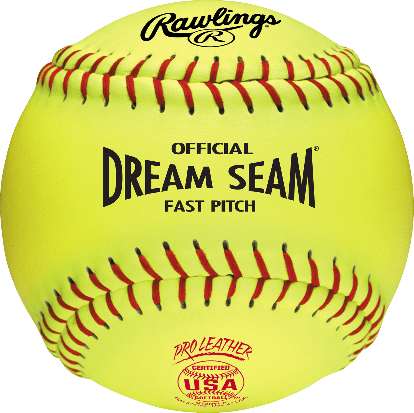 Rawlings 12" ASA/USA Dream Seam Fastpitch Softballs C12RYLA – Specs Overview | Smash It Sports | leather, core, asa