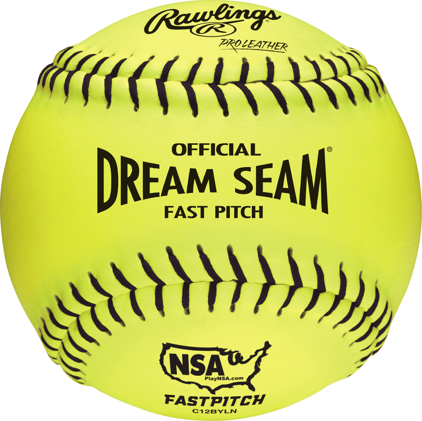 Rawlings NSA 12" Official Dream Seam Fastpitch Softballs C12BYLN – Specs Overview | Smash It Sports | leather, core, seam