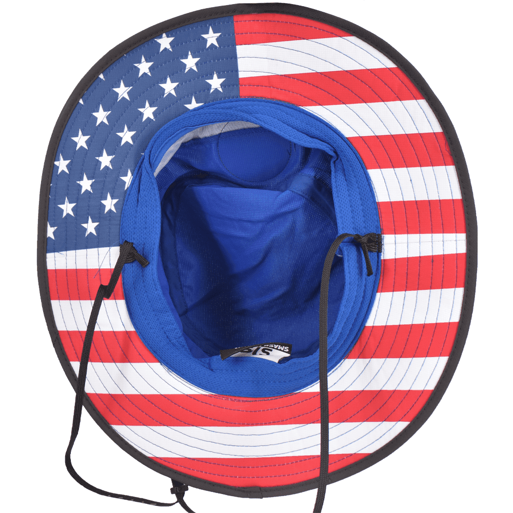 Smash It Sports Bucket Hat Royal with Red/White/Blue Stamp – Specs Overview | Smash It Sports