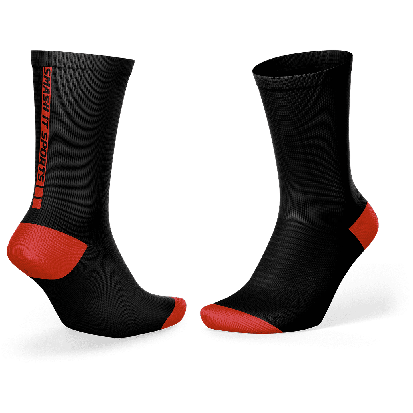Smash It Sports Performance Sports Socks - Black/Red – Specs Overview | Smash It Sports