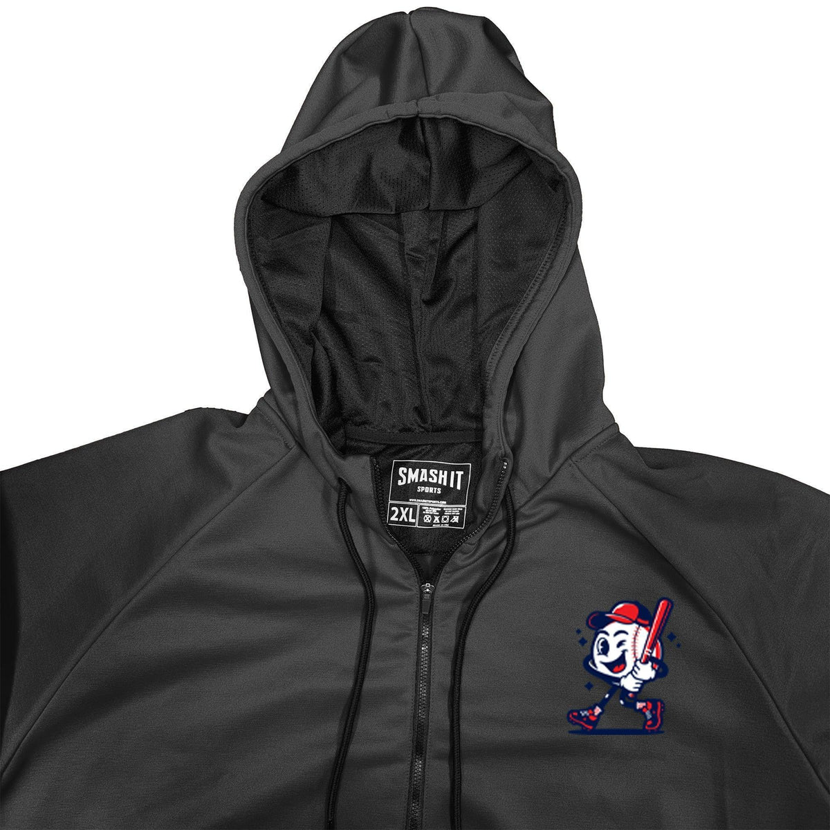 Smash It Sports "Smashie" BP Fleece Hoodie - Black – Product View | Smash It Sports | sport