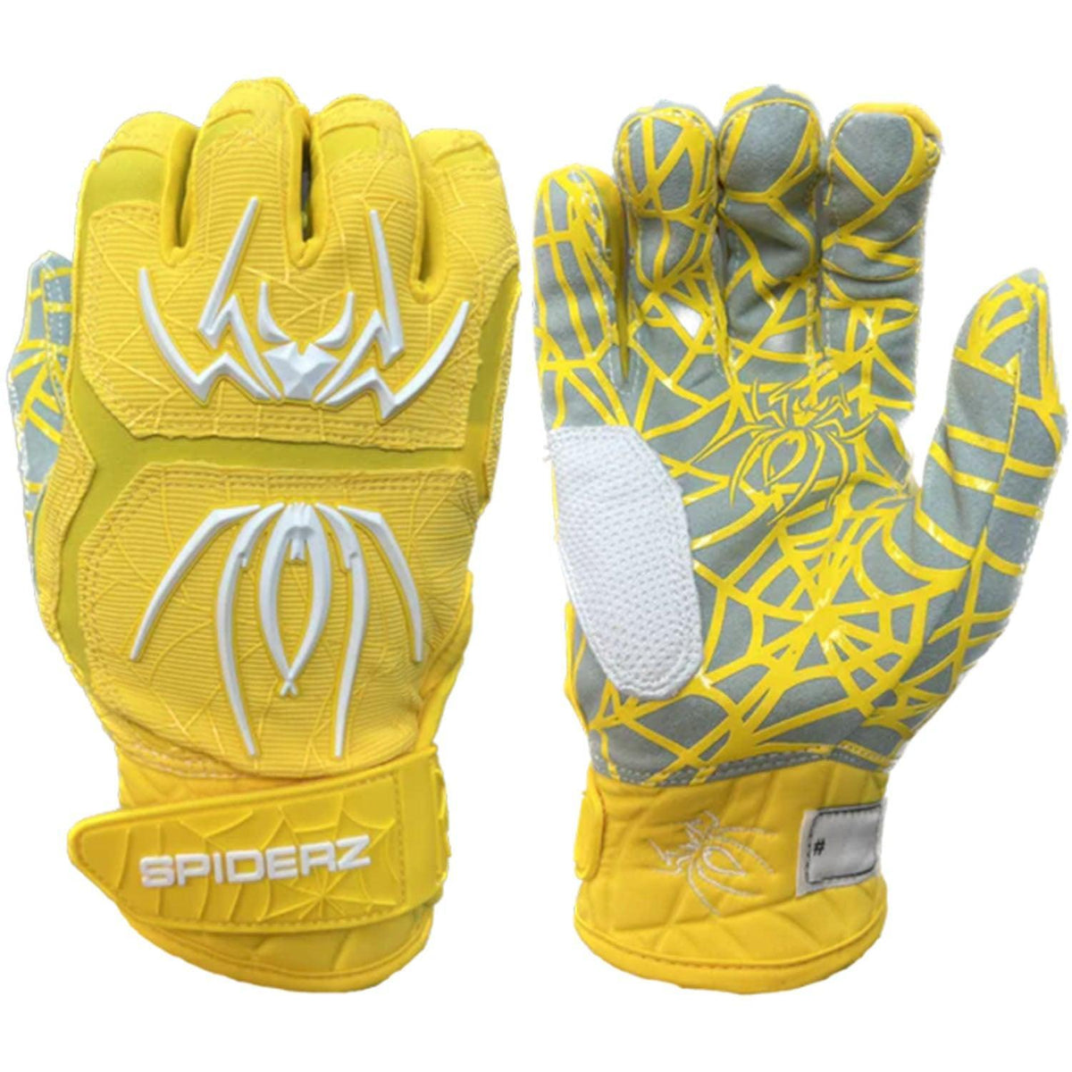 Spiderz HYBRID Batting Gloves - Athletic Gold/White – Product View | Smash It Sports | pro, web
