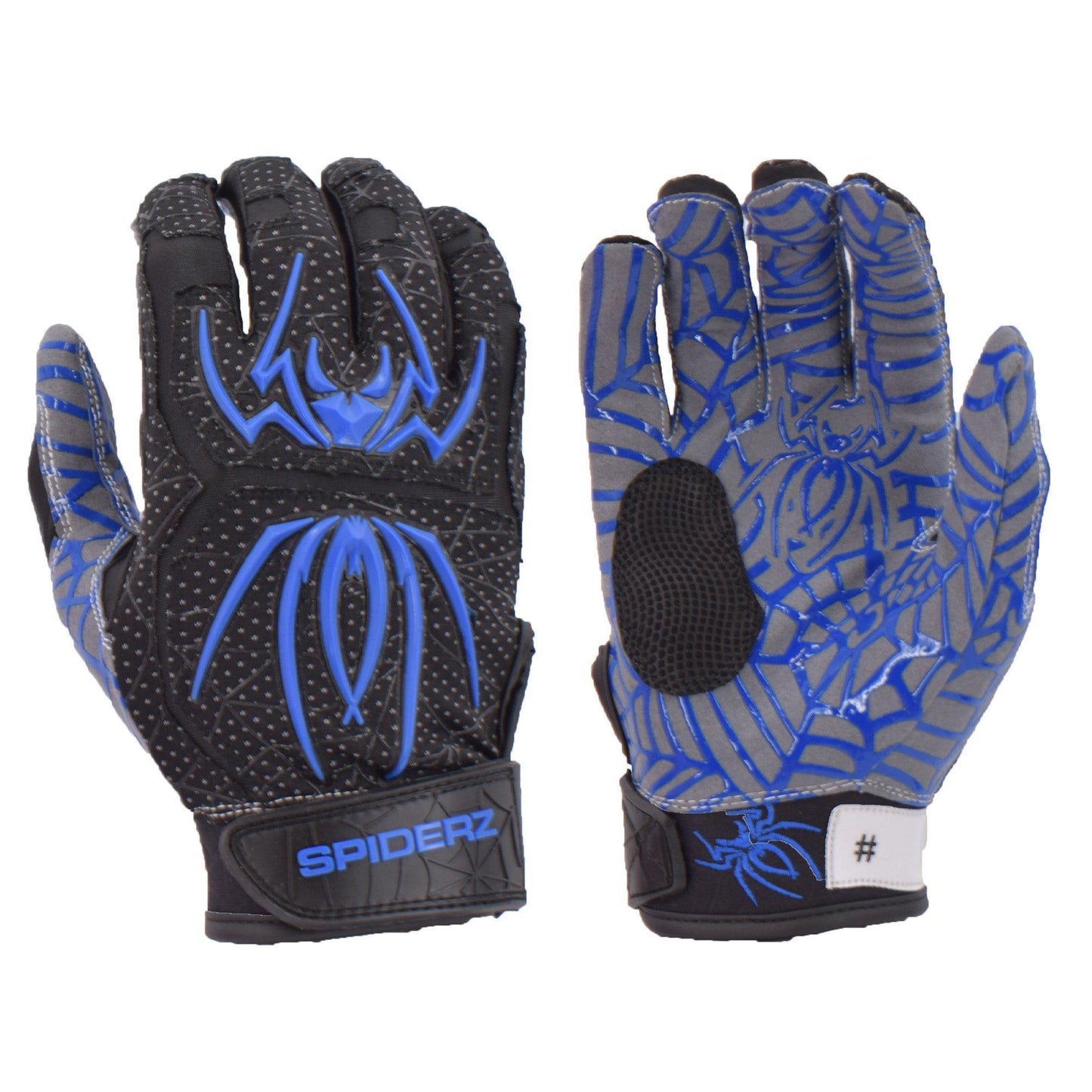 Spiderz HYBRID Batting Gloves - Black/Royal - Smash It Sports