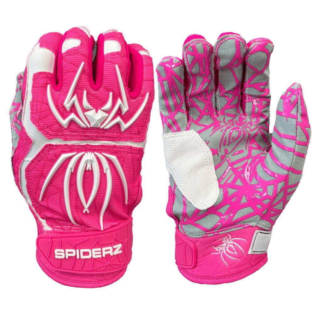 Spiderz HYBRID Batting Gloves - Pink/White – Product View | Smash It Sports | pro, web