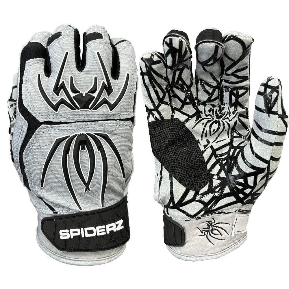 Spiderz HYBRID Batting Gloves - Silver/Black – Product View | Smash It Sports | pro, web