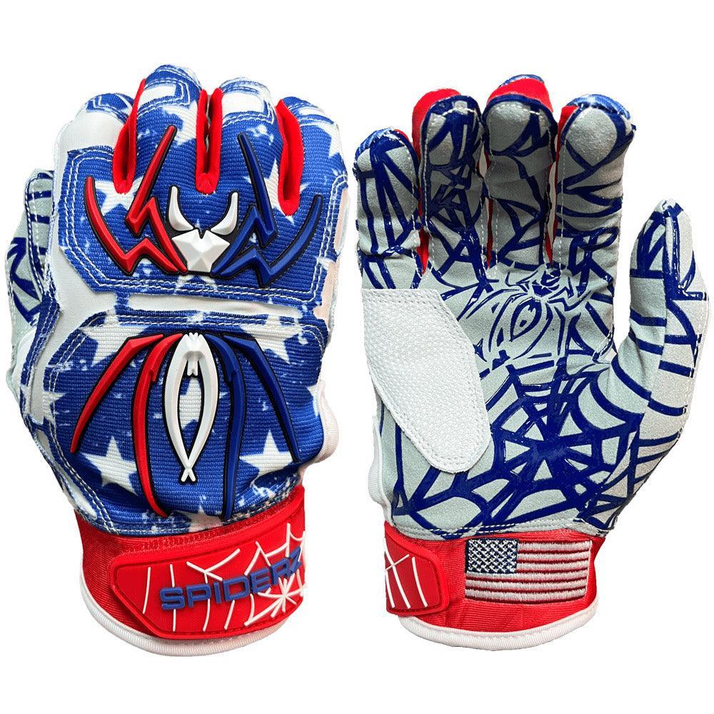 Spiderz HYBRID Batting Gloves - USA Flag – Product View | Smash It Sports | pro, web