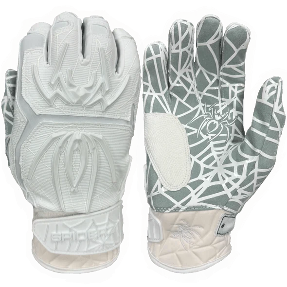 Spiderz HYBRID Batting Gloves - White/White – Product View | Smash It Sports | pro, web