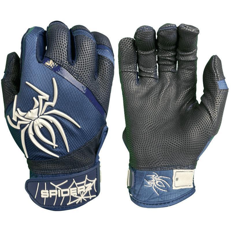 Spiderz PRO Batting Gloves - Navy/White – Product View | Smash It Sports | leather, pro
