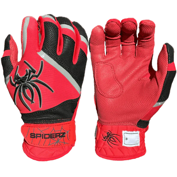 Spiderz Pro Premier Batting Gloves - Red/Black/Graphite - Smash It Sports