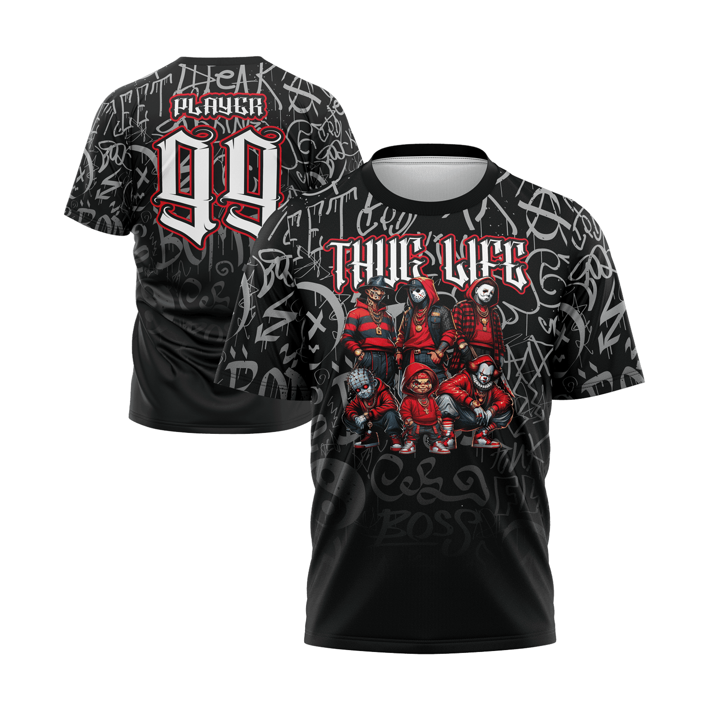 Thug Life Halloween Short Sleeve Jersey (Customized Buy-In) - Smash It Sports