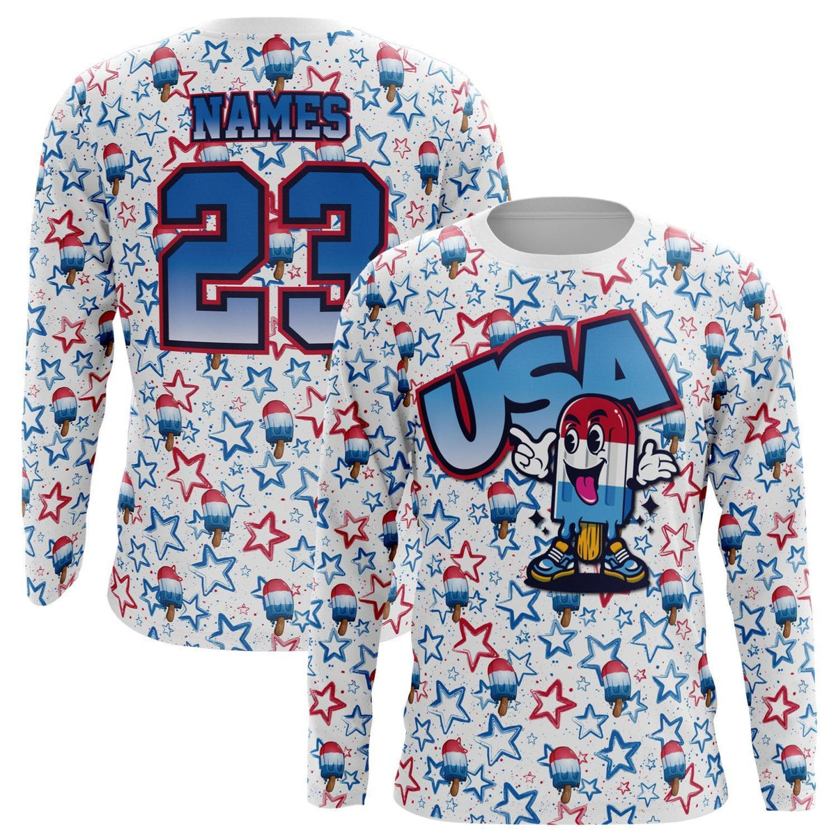 USA Pop Long Sleeve Jersey (Customized Buy-In) – Product View | Smash It Sports | pro