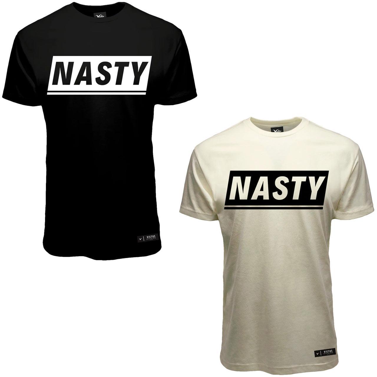 Victus 'Nasty' Statement Cotton Short Sleeve T Shirt – Primary View | Smash It Sports | Make, Nasty, Statement