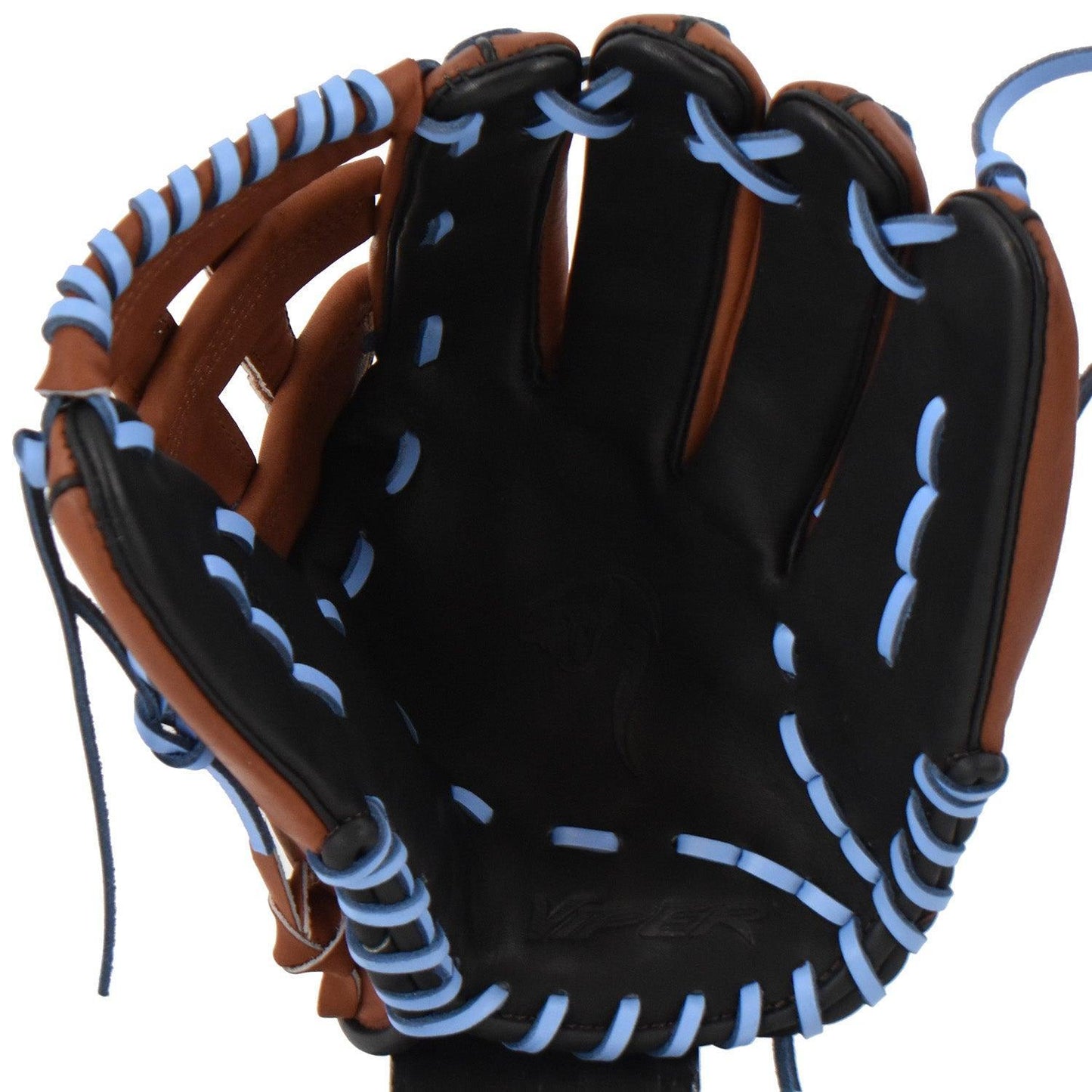Viper Japanese Kip Leather Slowpitch Softball Fielding Glove Brown/Black/Carolina – Second View | Smash It Sports