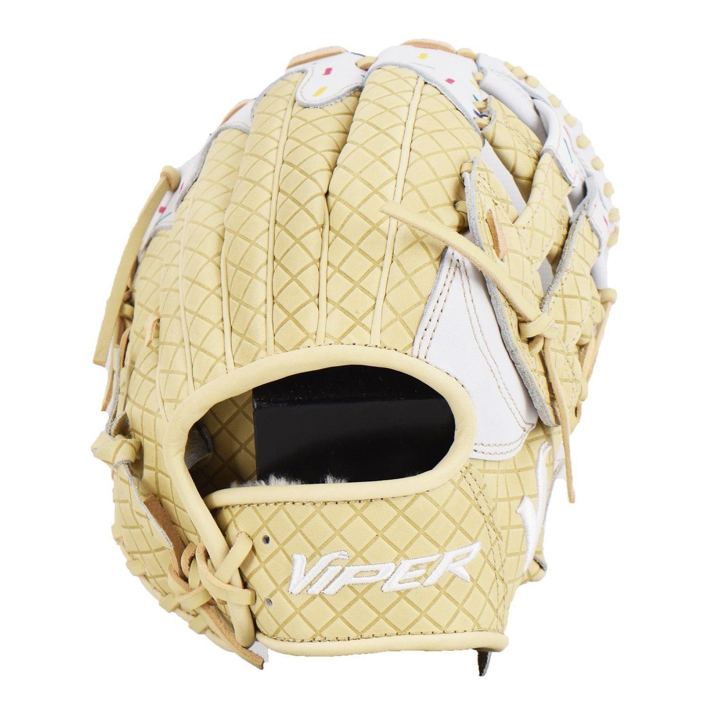 Viper Limited Edition Leather Slowpitch Softball Fielding Glove Ice Cream Drip – Fourth View | Smash It Sports