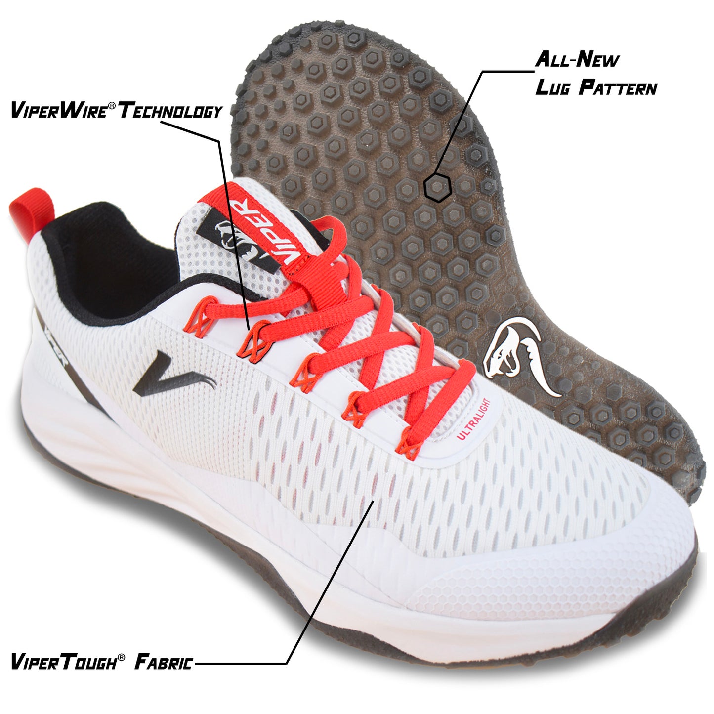 Viper Ultralight Turf Shoe (White)
