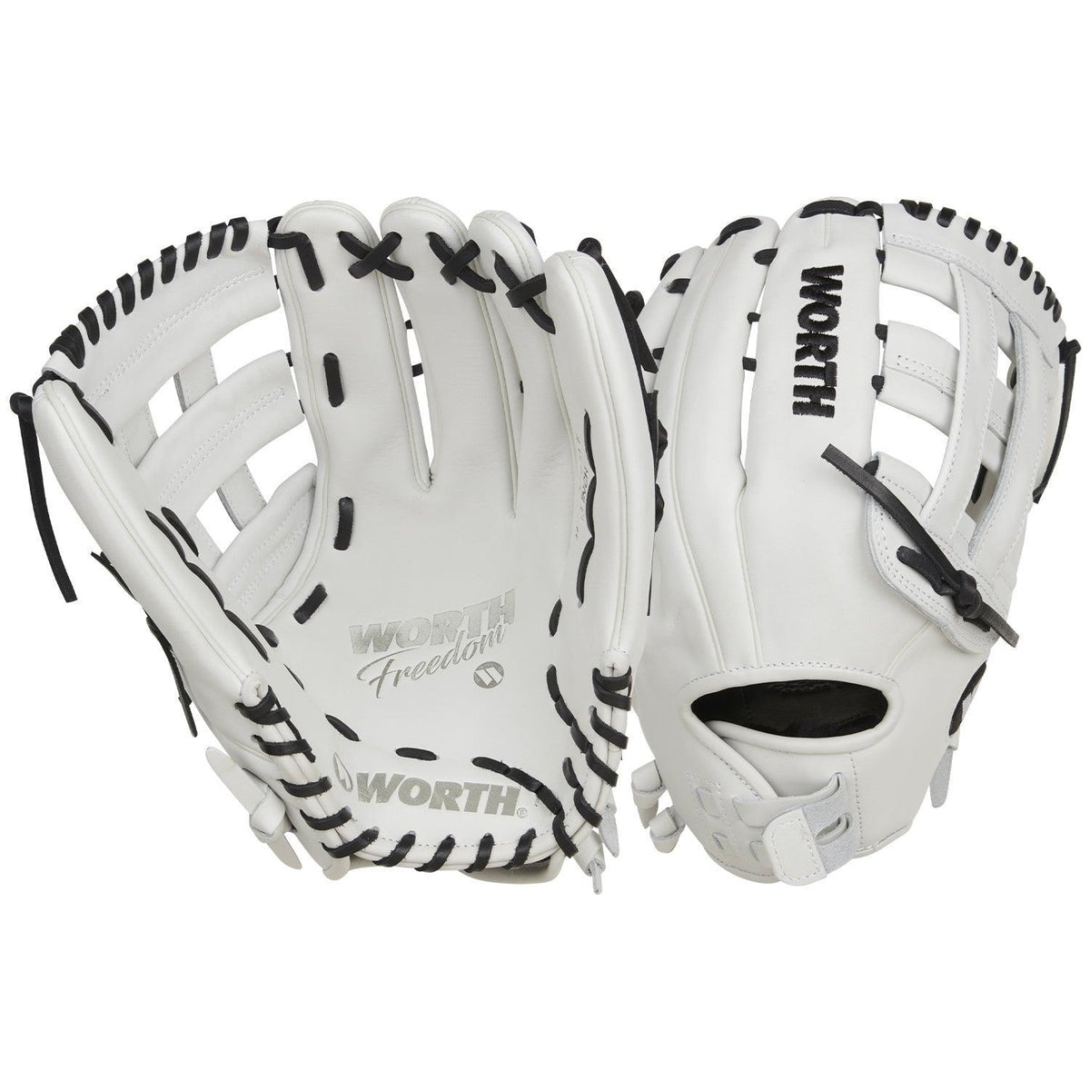 Worth Freedom Series 13" Slowpitch Fielding Glove - WWF130-6WB – Product View | Smash It Sports | leather, pro, web