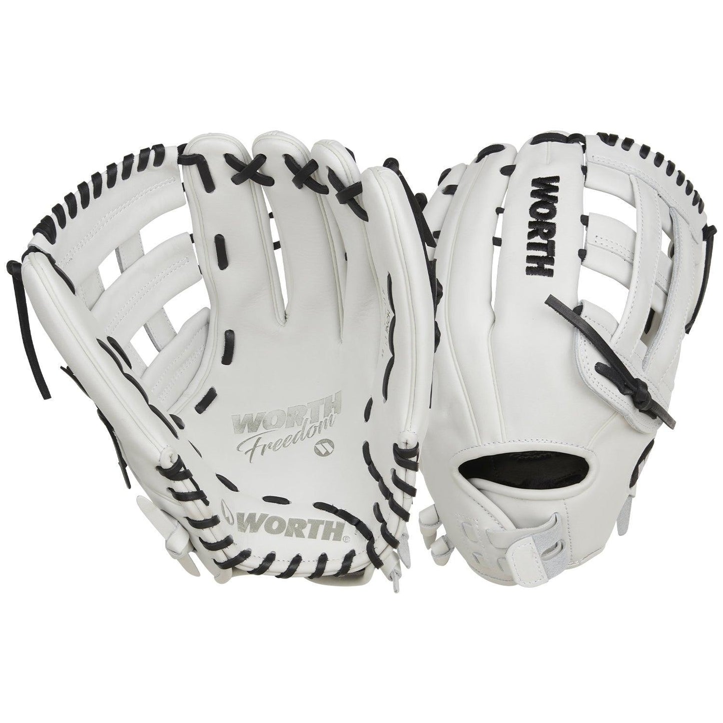 Worth Freedom Series 14" Slowpitch Fielding Glove - WWF140-6WB – Product View | Smash It Sports | leather, pro, web