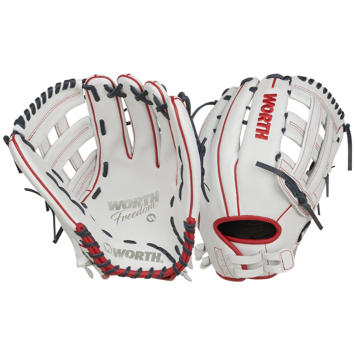 Worth Freedom Series 15" Slowpitch Fielding Glove - WWF150-6WNS – Product View | Smash It Sports | leather, pro, web