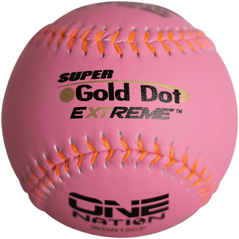 Worth Pink Super Gold Dot Extreme Composite 44/325 GSL 12" Slowpitch Softballs - WON12CP – Specs Overview | Smash It Sports