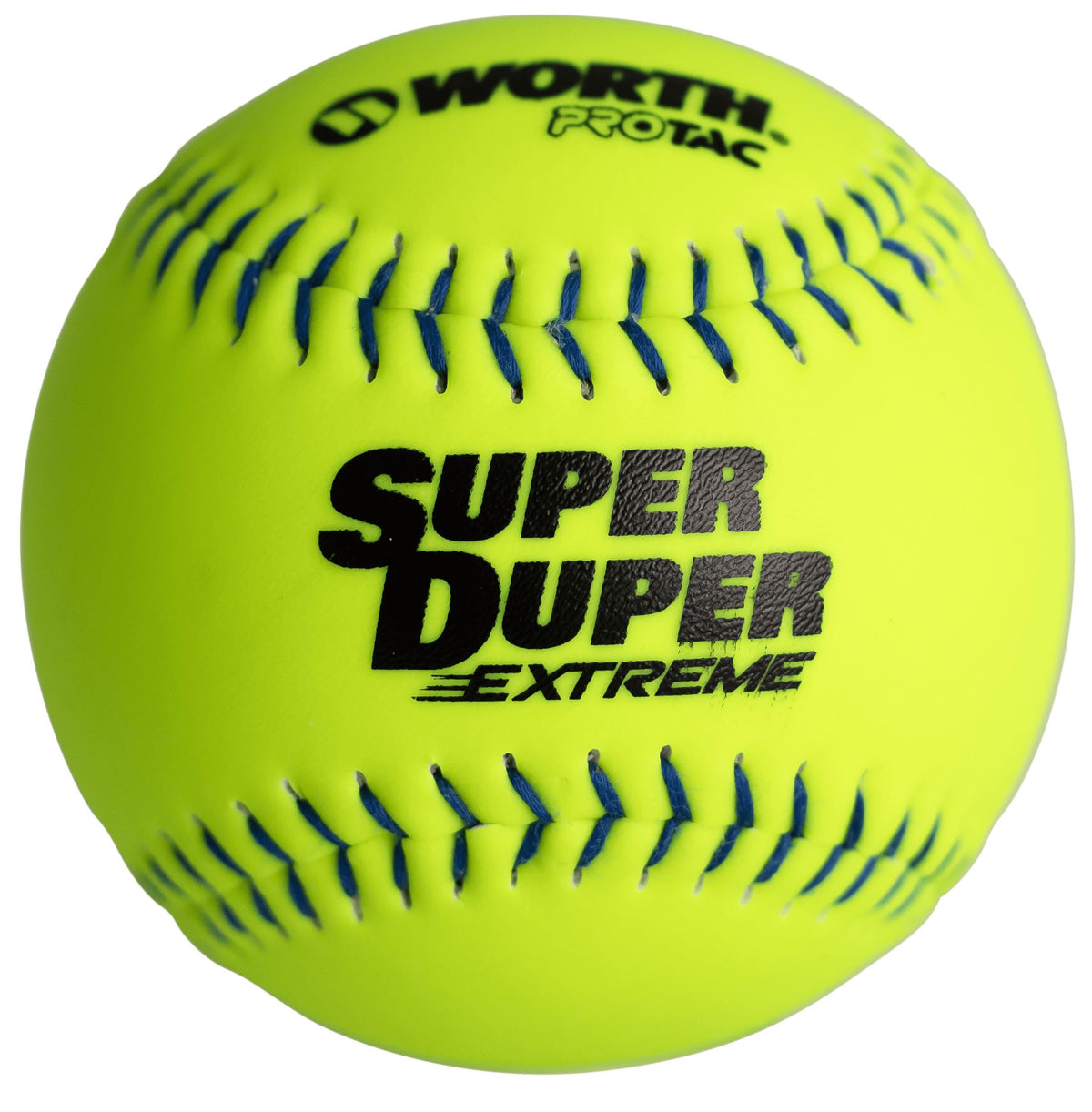 Worth Super Duper Extreme Blue Stitch 44/375 11" Slowpitch Softballs – Product View | Smash It Sports | usssa